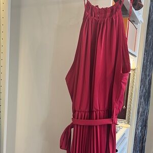 Elegant Pink Sleeveless Dress with pleated skirt. New without tags.